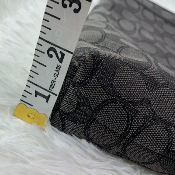 COACH Black and Gray Signature Jacquard Canvas Crossbody - Picture 13 of 13